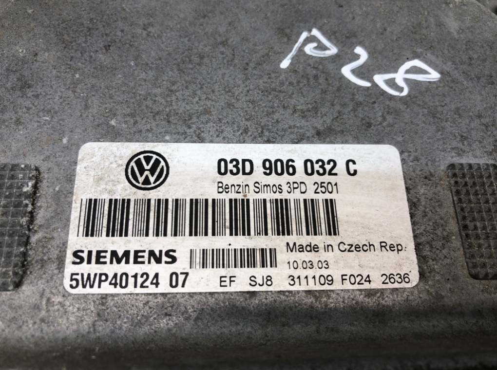 Блок управления двигателем для Volkswagen Polo, 2003 г. 1.2 i бензин б/у — фото 7