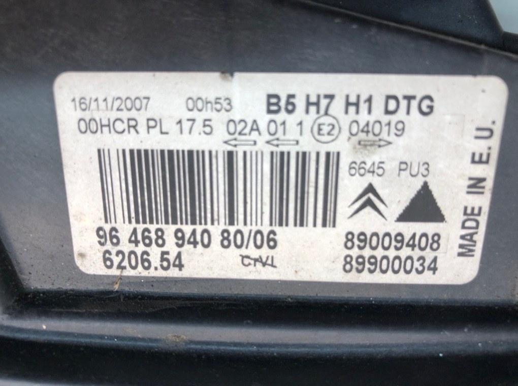 Фара правая для Citroen C4, 2008 г. 1.6 i бензин б/у — фото 6
