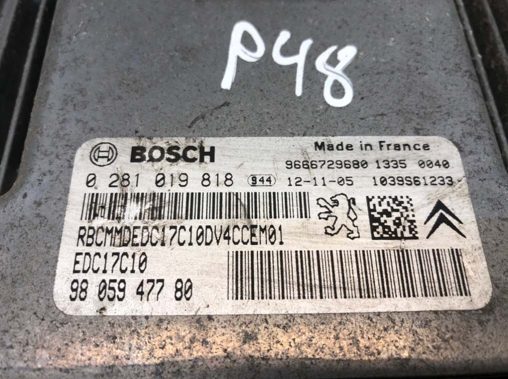 Блок управления двигателем для Citroen C3, 2012 г. 1.4 HDi дизель б/у — фото 7