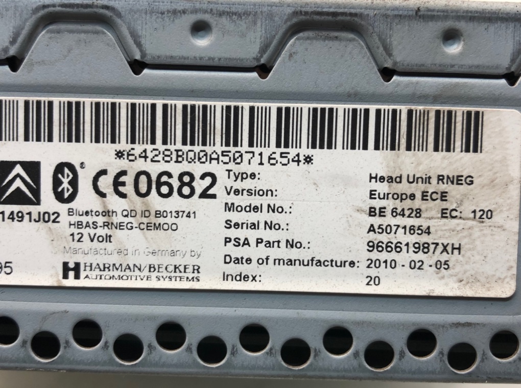 Магнитола для Peugeot 308, 2010 г. 1.6 HDi дизель б/у — фото 7