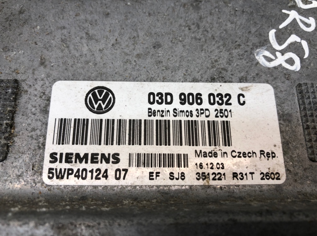 Блок управления двигателем для Volkswagen Polo, 2004 г. 1.2 i бензин б/у — фото 7
