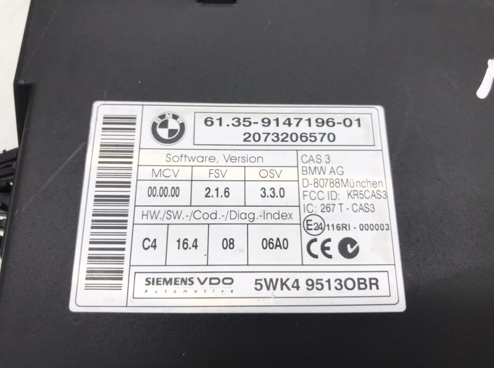 Замок зажигания для BMW 3 E90/E91/E92/E93, 2008 г. 2.0 TD дизель б/у — фото 5