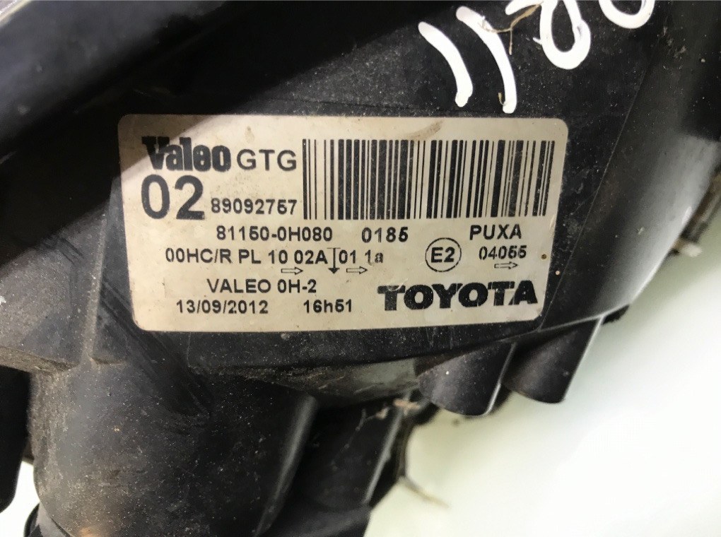 Фара левая для Toyota Aygo, 2012 г. 1.0 i бензин б/у — фото 5