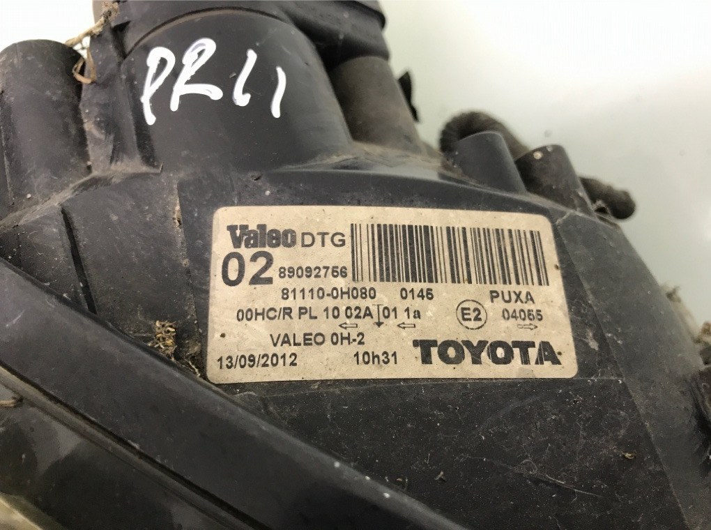 Фара правая для Toyota Aygo, 2012 г. 1.0 i бензин б/у — фото 6