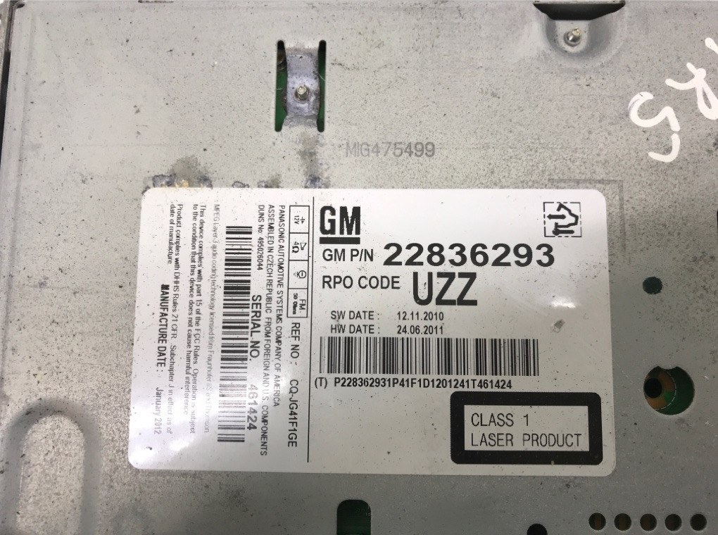 Магнитола для Opel Astra, 2012 г. 1.3 CDTi дизель б/у — фото 5