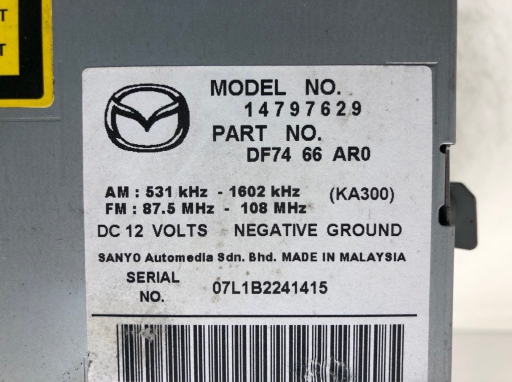 Магнитола для Mazda 2, 2008 г. 1.4 TD дизель б/у — фото 7