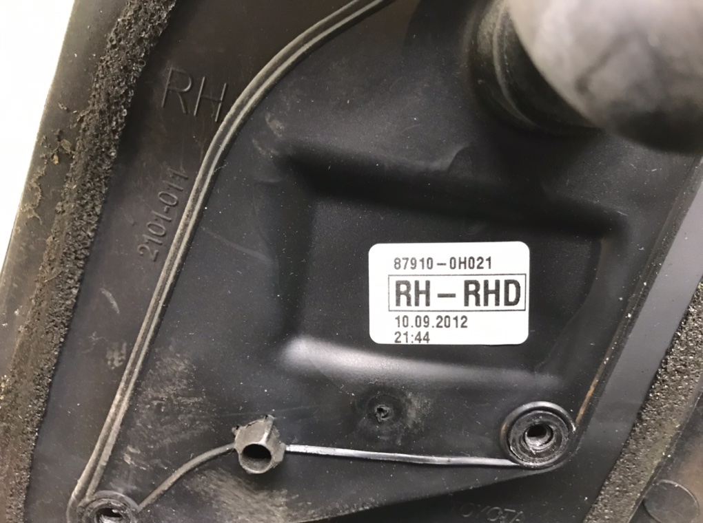 Зеркало наружное правое для Toyota Aygo, 2012 г. 1.0 i бензин б/у — фото 7