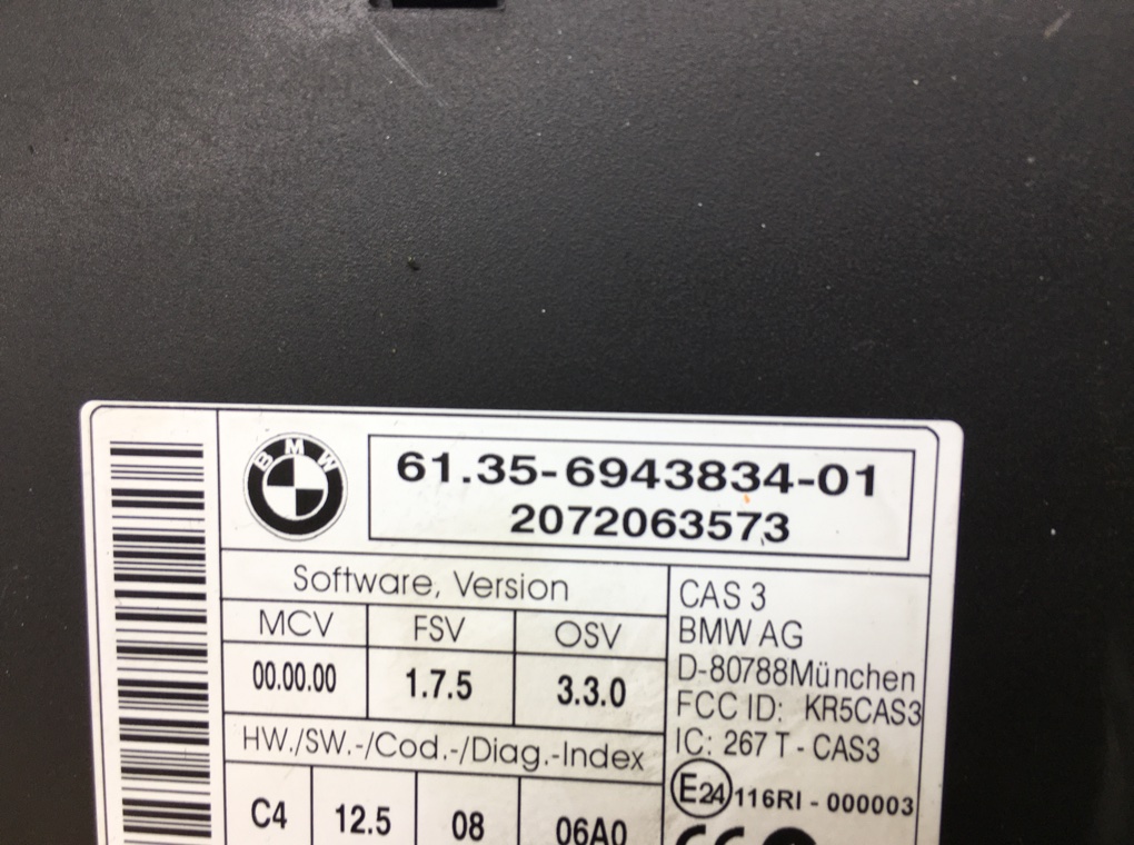 Замок зажигания для BMW 3 E90/E91/E92/E93, 2007 г. 2.0 TD дизель б/у — фото 5