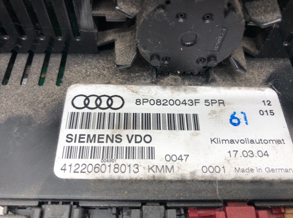 Блок управления печки/климат-контроля для Audi A3, 2004 г. 2.0 TDi дизель б/у — фото 5