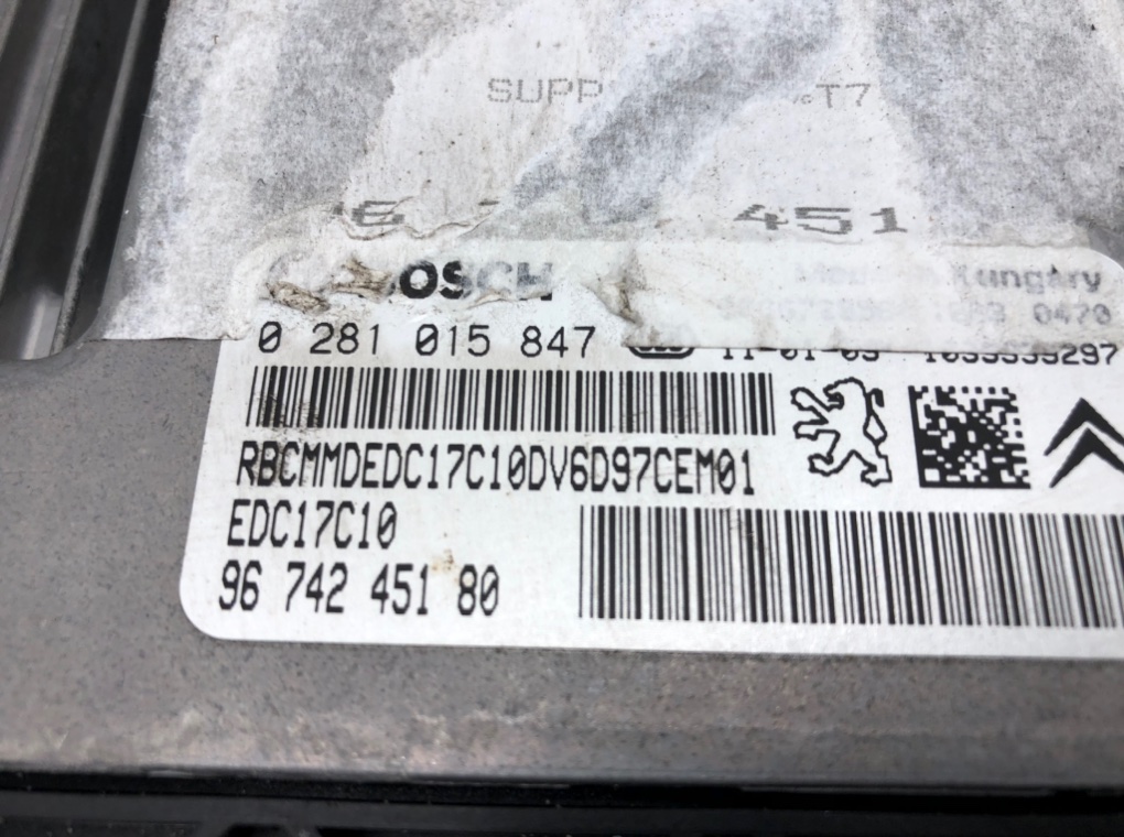 Блок управления двигателем для Peugeot 308, 2011 г. 1.6 HDi дизель б/у — фото 7