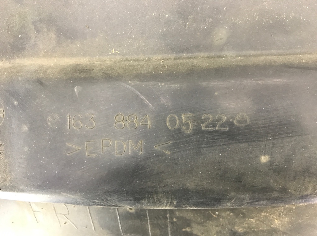 Защита арок передняя левая (подкрылок) для Mercedes ML W163, 2000 г. 3.2 i бензин б/у — фото 5