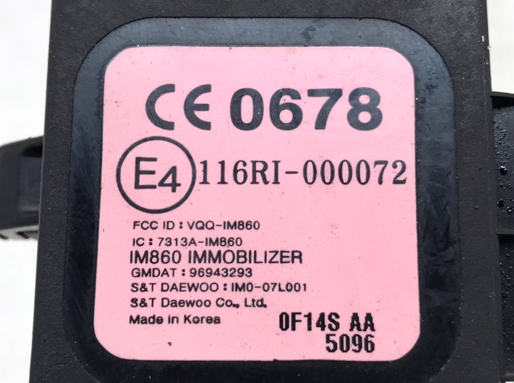 Замок зажигания для Chevrolet Spark, 2011 г. 1.2 i бензин б/у — фото 5
