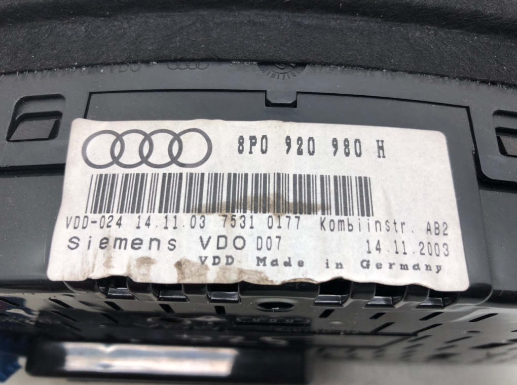 Щиток приборов (приборная панель) для Audi A3, 2003 г. 2.0 TDi дизель б/у — фото 5