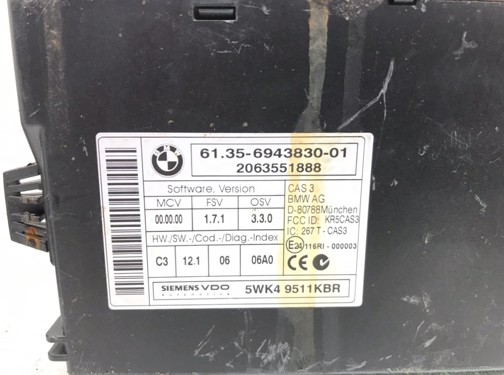 Замок зажигания для BMW 3 E90/E91/E92/E93, 2007 г. 2.0 TD дизель б/у — фото 5