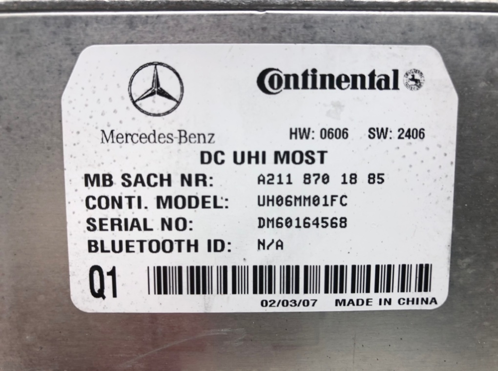 Блок управления телефоном для Mercedes C W203, 2007 г. 1.8 i бензин б/у — фото 5