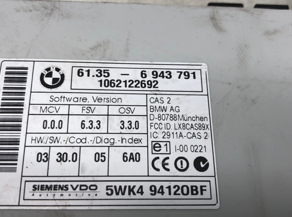 Замок зажигания для BMW 3 E90/E91/E92/E93, 2006 г. 2.0 i бензин б/у — фото 9