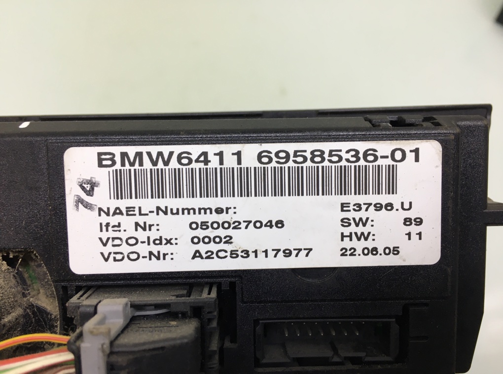 Блок управления печки/климат-контроля для BMW 1 E87/E81/E82/E88, 2005 г. 2.0 TD дизель б/у — фото 5