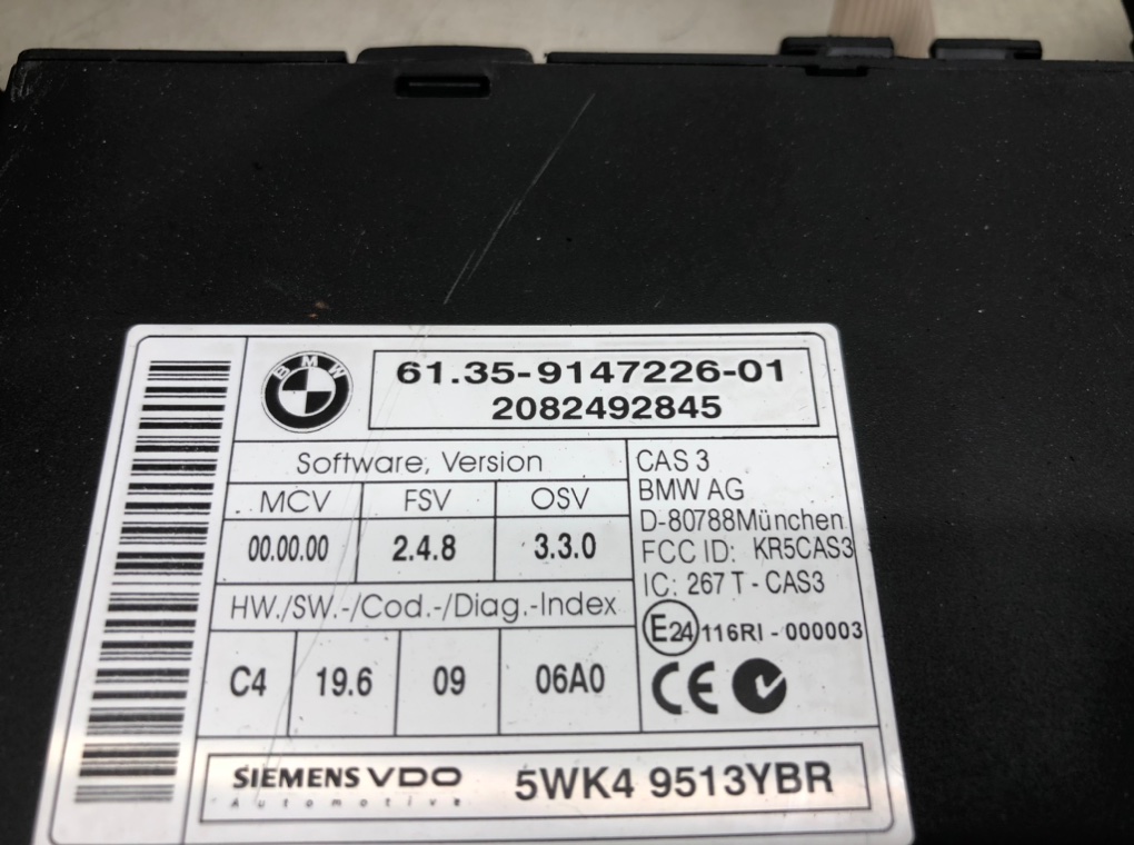 Замок зажигания для BMW 1 E87/E81/E82/E88, 2008 г. 2.0D дизель б/у — фото 5