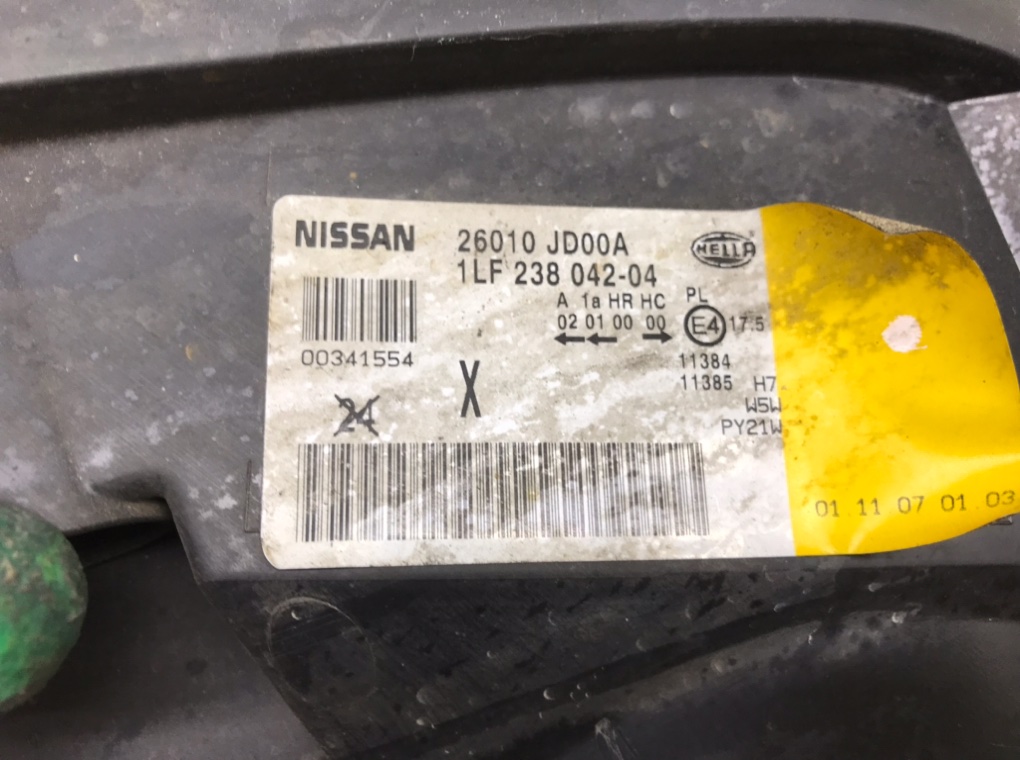 Фара правая для Nissan Qashqai, 2007 г. 1.5 DCi дизель б/у — фото 7