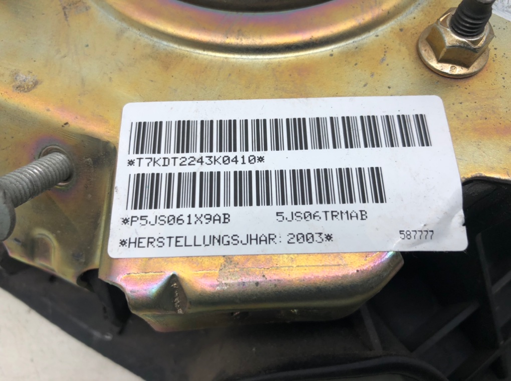 Подушка безопасности водителя для Jeep Cherokee, 2006 г. 2.5 CRD дизель б/у — фото 7