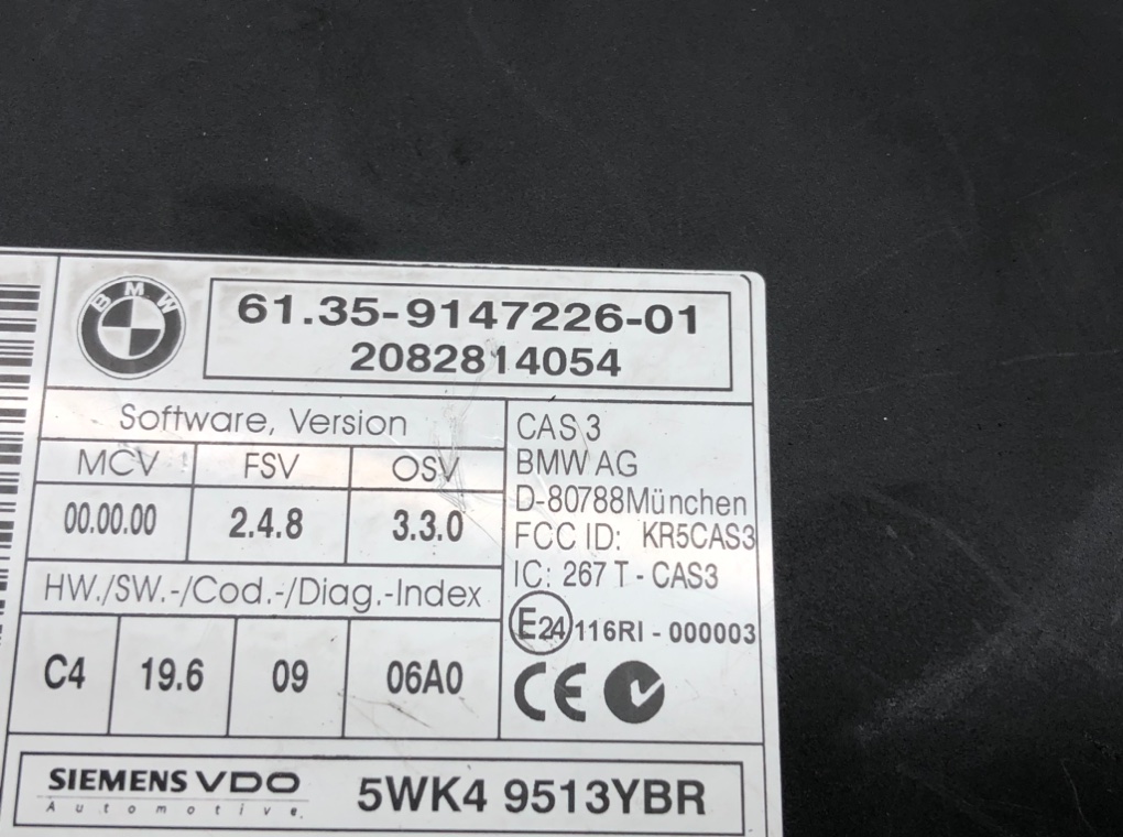 Замок зажигания для BMW 3 E90/E91/E92/E93, 2009 г. 2.0 i бензин б/у — фото 6