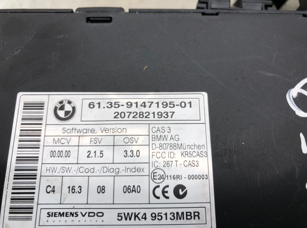 Замок зажигания для BMW 1 E87/E81/E82/E88, 2007 г. 2.0 TD дизель б/у — фото 4