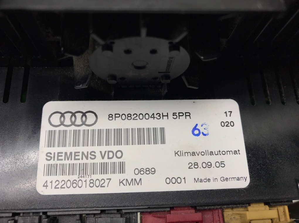 Блок управления печки/климат-контроля для Audi A3, 2005 г. 2.0 TDi дизель б/у — фото 5