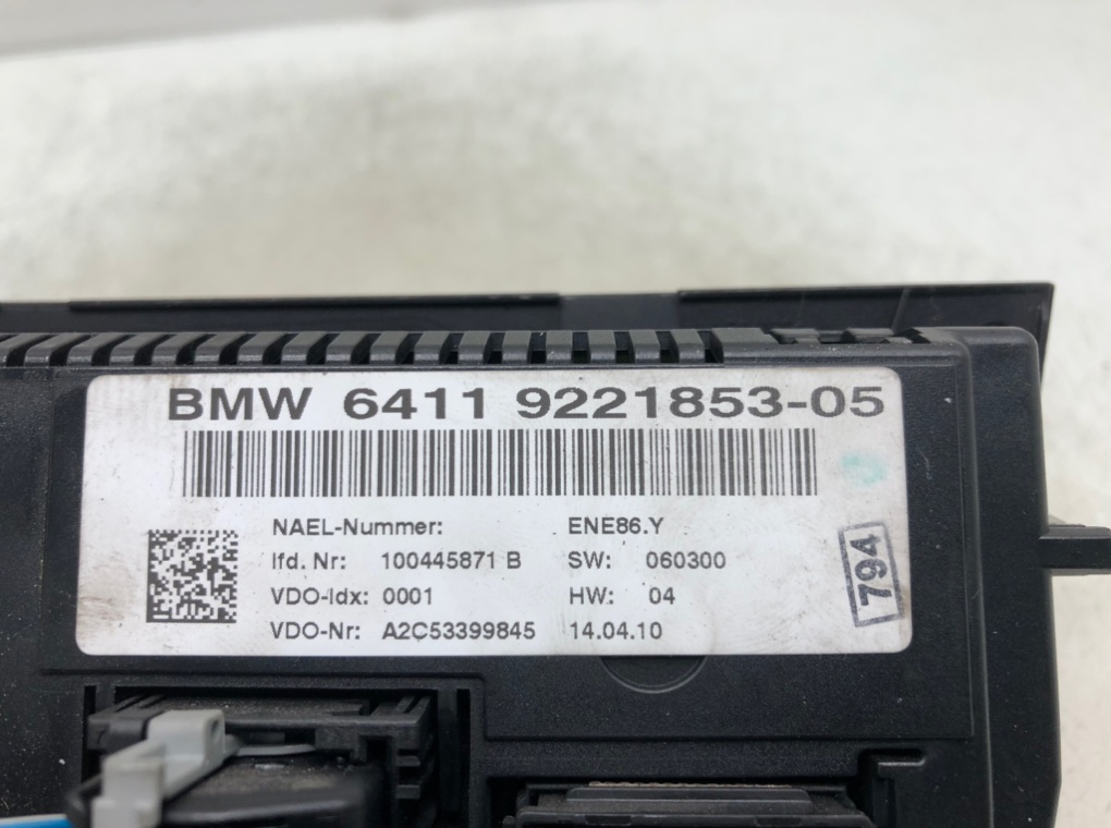 Блок управления печки/климат-контроля для BMW 3 E90/E91/E92/E93, 2010 г. 2.0 TD дизель б/у — фото 5