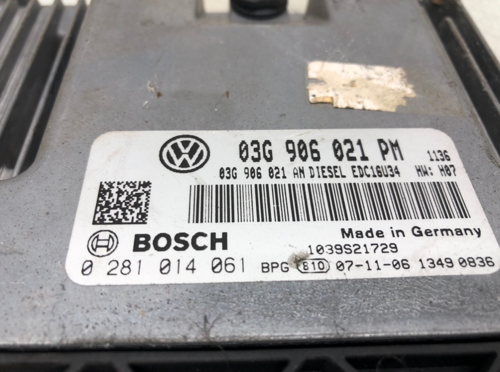 Блок управления двигателем для Volkswagen Golf, 2008 г. 1.9 TDi дизель б/у — фото 5