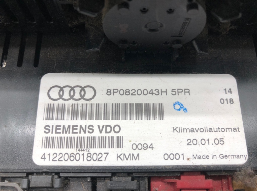Блок управления печки/климат-контроля для Audi A3, 2005 г. 2.0 TDi дизель б/у — фото 5