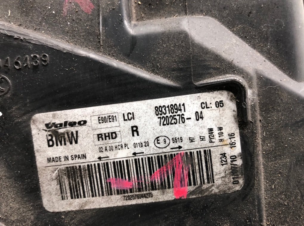 Фара правая для BMW 3 E90/E91/E92/E93, 2010 г. 2.0 TD дизель б/у — фото 6