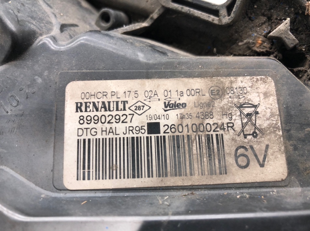 Фара правая для Renault Scenic, 2010 г. 1.9 DCi дизель б/у — фото 7