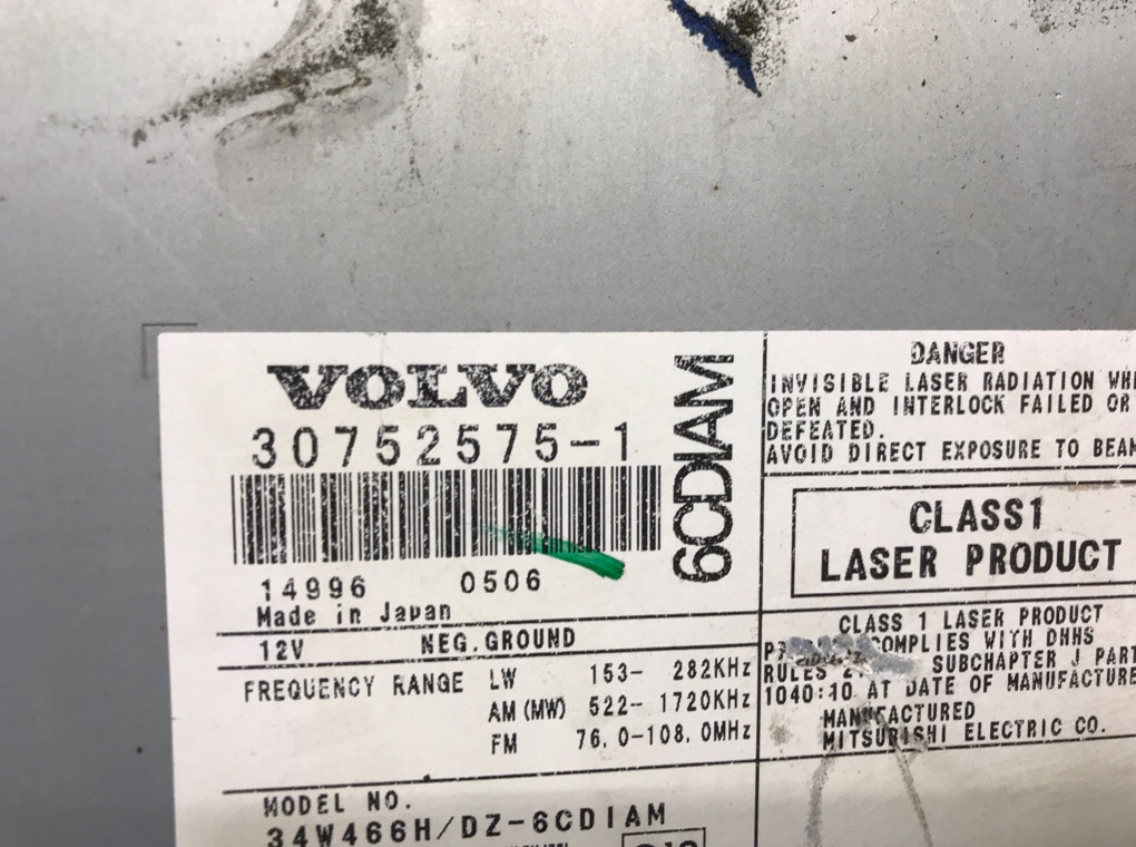 Магнитола для Volvo S40, 2005 г. 1.6 TD дизель б/у — фото 5
