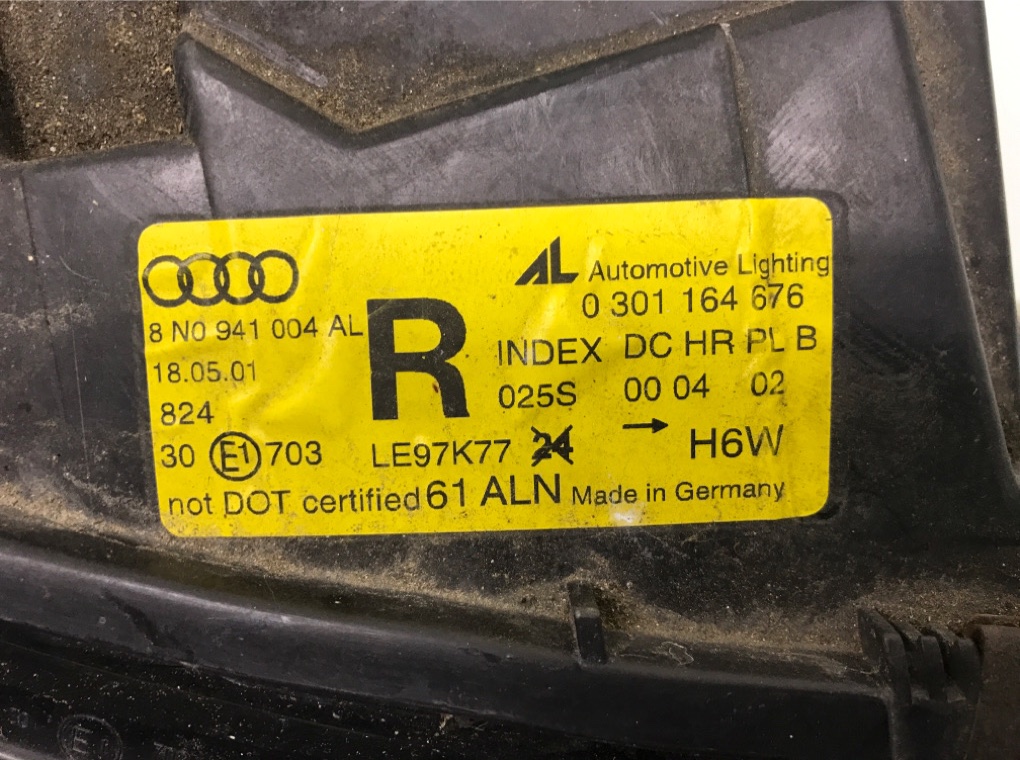 Фара правая для Audi TT, 2001 г. 1.8 Ti бензин б/у — фото 5