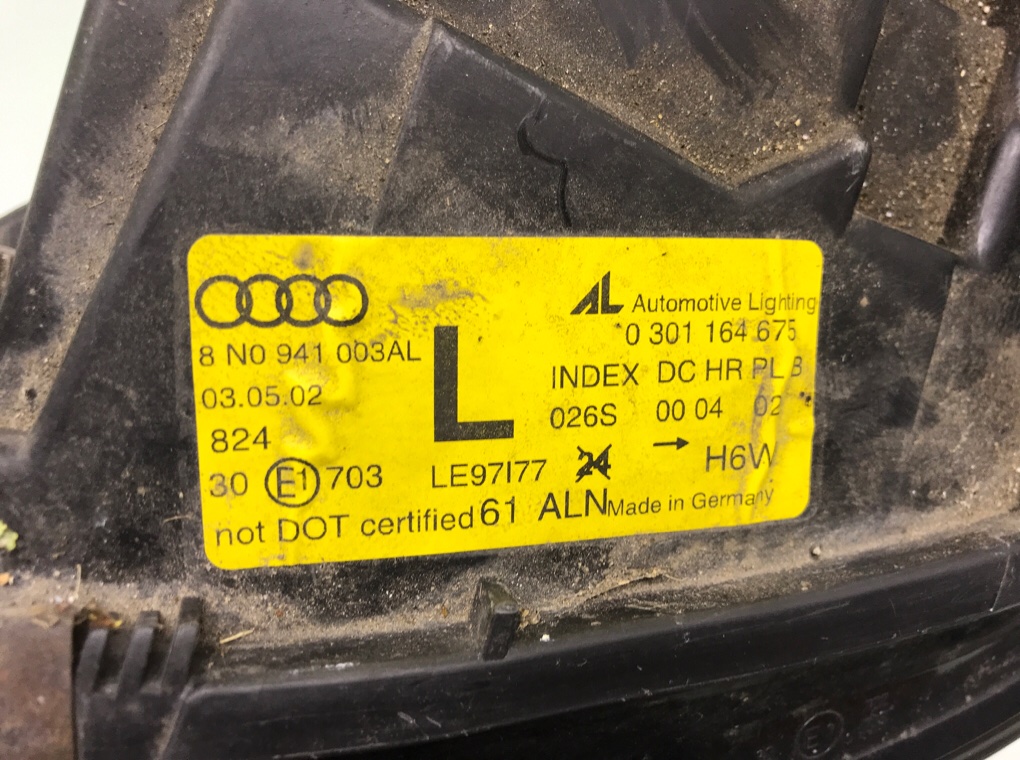 Фара левая для Audi TT, 2001 г. 1.8 Ti бензин б/у — фото 5