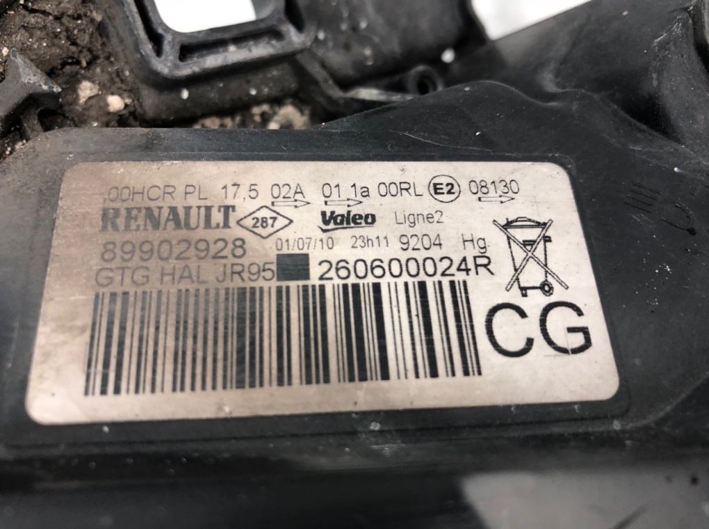 Фара левая для Renault Grand Scenic, 2010 г. 1.5 DCi дизель б/у — фото 7