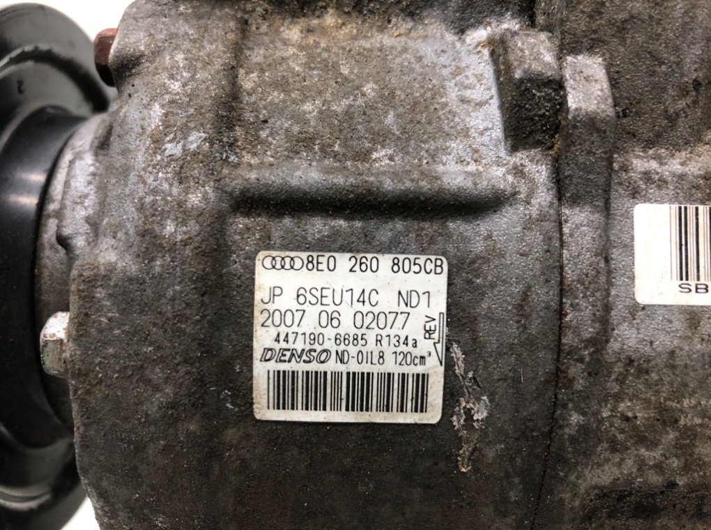 Компрессор кондиционера для Audi A6, 2006 г. 2.0 TDi дизель б/у — фото 7