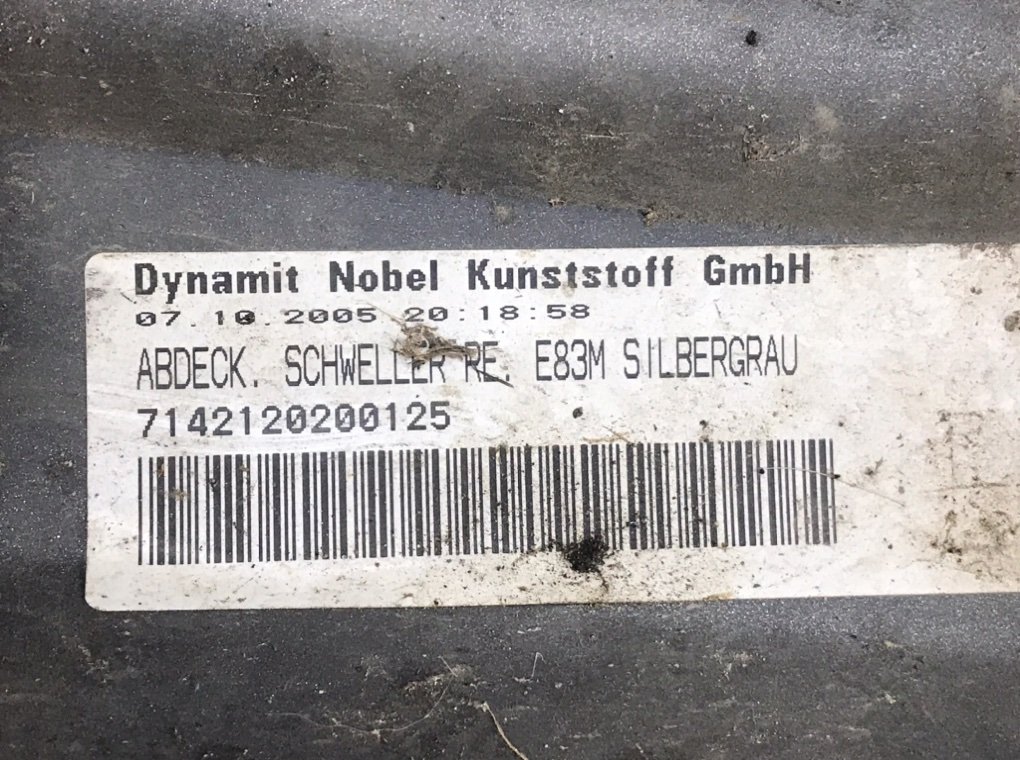 Накладка на порог для BMW X3 E83, 2005 г. 3.0 TD дизель б/у — фото 9