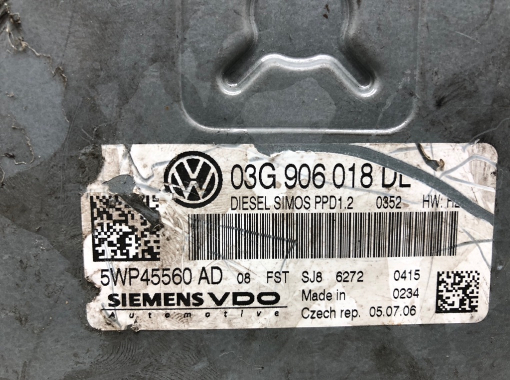 Блок управления двигателем для Volkswagen Touran, 2007 г. 2.0 TDi дизель б/у — фото 5