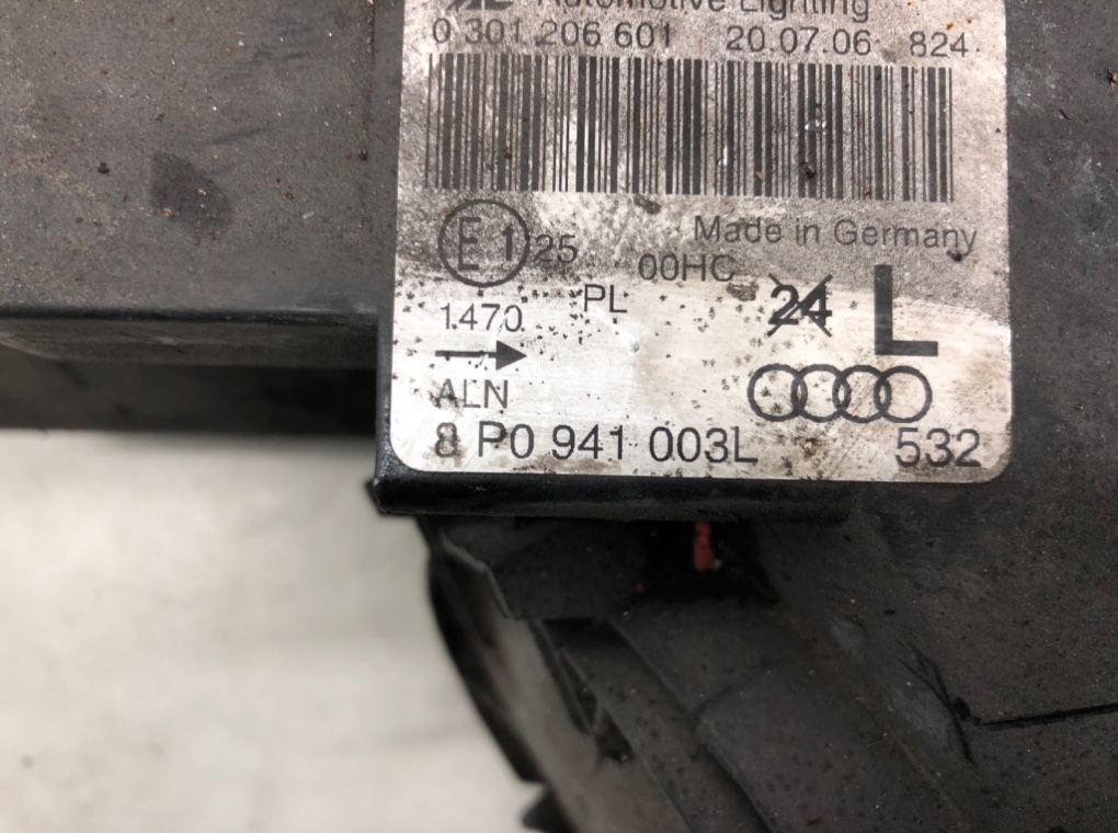 Фара левая для Audi A3, 2006 г. 1.9 TDi дизель б/у — фото 8