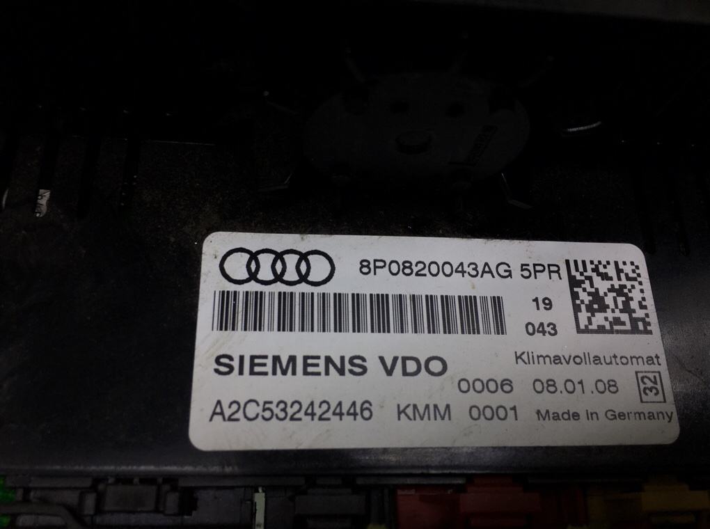 Блок управления печки/климат-контроля для Audi A3, 2008 г. 2.0 TDi дизель б/у — фото 5