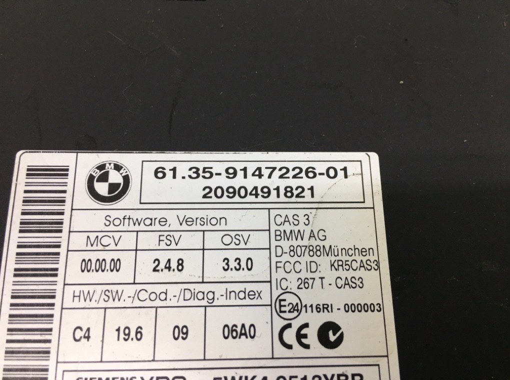Замок зажигания для BMW 3 E90/E91/E92/E93, 2009 г. 2.0 i бензин б/у — фото 6