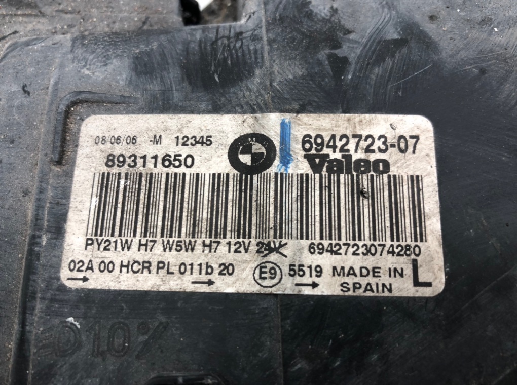 Фара левая для BMW 3 E90/E91/E92/E93, 2006 г. 2.0 i бензин б/у — фото 6