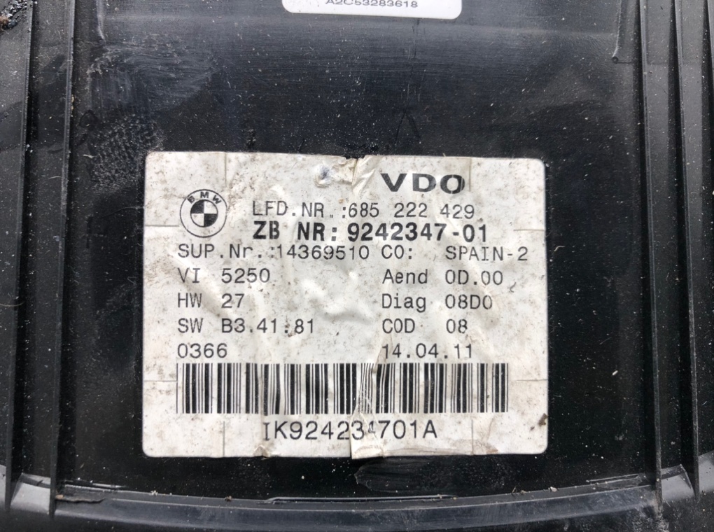 Щиток приборов (приборная панель) для BMW 3 E90/E91/E92/E93, 2011 г. 2.0 TD дизель б/у — фото 5