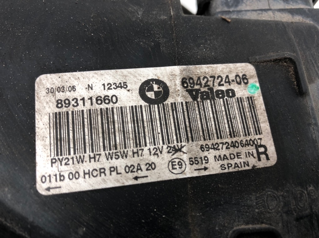 Фара правая для BMW 3 E90/E91/E92/E93, 2006 г. 2.0 i бензин б/у — фото 6