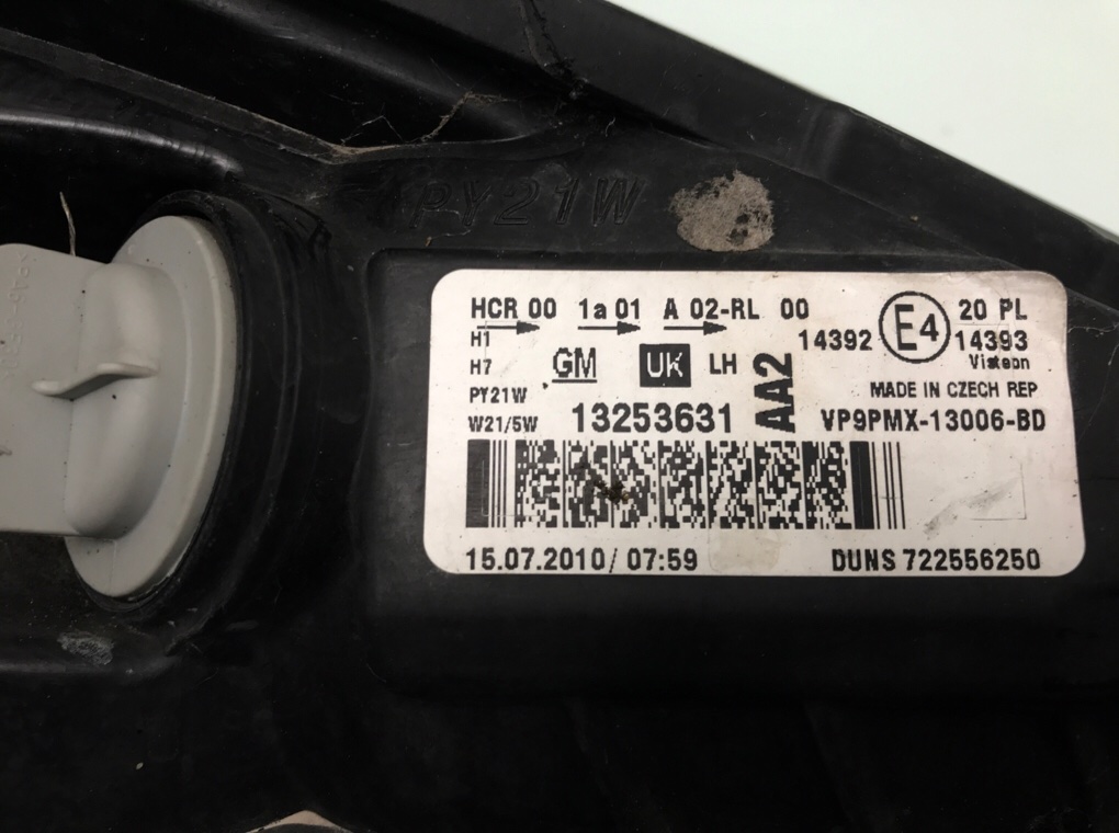 Фара левая для Opel Meriva, 2010 г. 1.4 i бензин б/у — фото 5