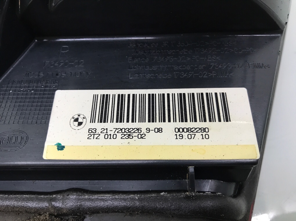 Фонарь крышки багажника правый для BMW 5 F10/F11/GT F07, 2010 г. 2.0 D дизель б/у — фото 5