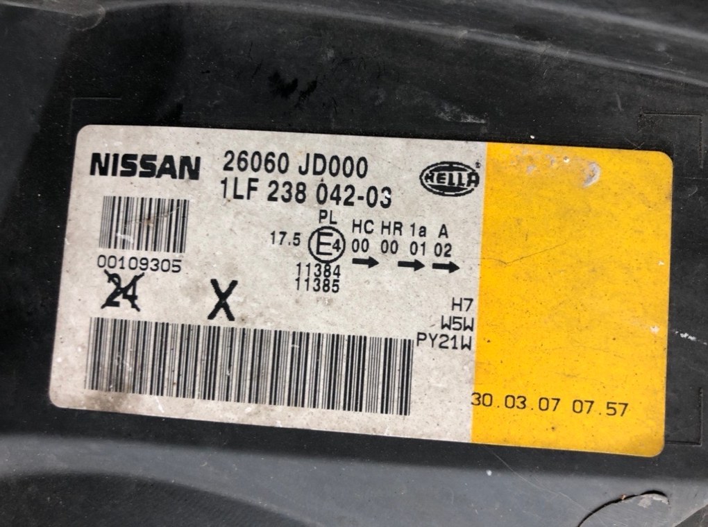 Фара левая для Nissan Qashqai, 2007 г. 1.6 i бензин б/у — фото 6