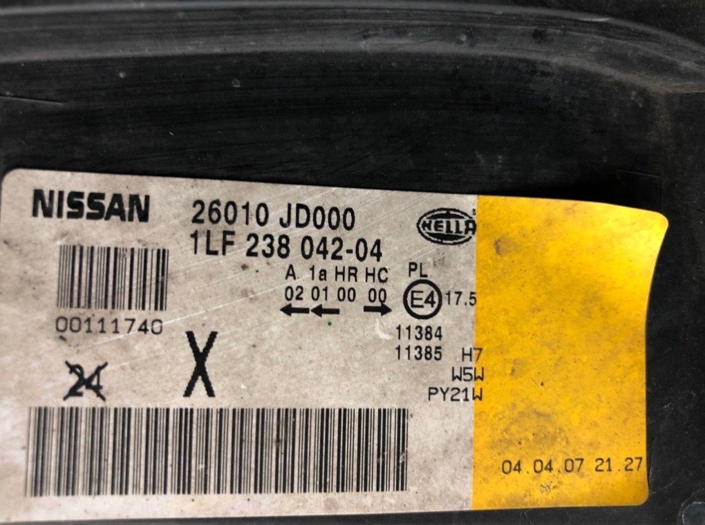 Фара правая для Nissan Qashqai, 2007 г. 1.6 i бензин б/у — фото 7