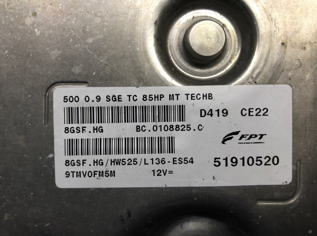 Блок управления двигателем для Fiat 500, 2012 г. 0.9 Ti бензин б/у — фото 5